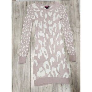SayWhat? Animal Print Sweater Mini Dress Woman's Size M